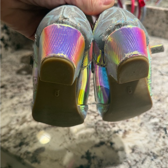 Frozen little Kids Silver Shoes with Bow 9T - Picture 11 of 11